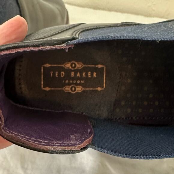Ted Baker Camroon 4 Chelsea Boot Black Navy Paisley Purple US 11.5 - Picture 2 of 12